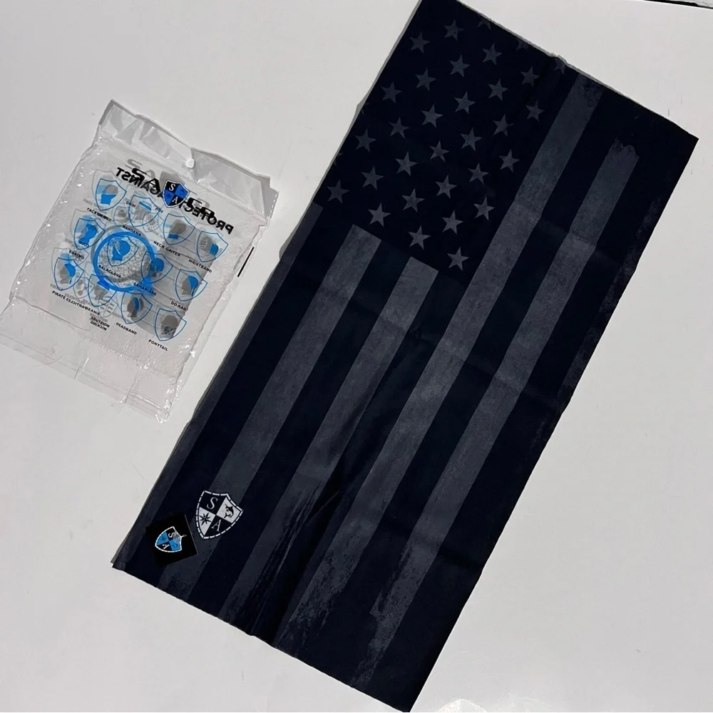 SA Soul of Adventure Face Shield® Blackout American Flag New One Size Unisex